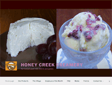Tablet Screenshot of honeycreekcreamery.com